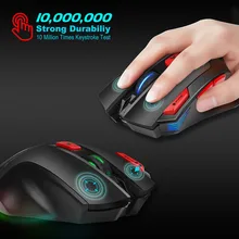 T88 беспроводной Регулируемый игровой ноутбук 4800 dpi светодиодный мышь с подсветкой 7 клавиш 2,4G компьютерные аксессуары