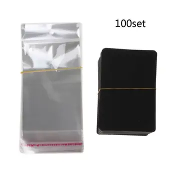 

100Pcs Blank Kraft Paper Jewelry Packaging Card Necklace Earring Display Cards DXAA