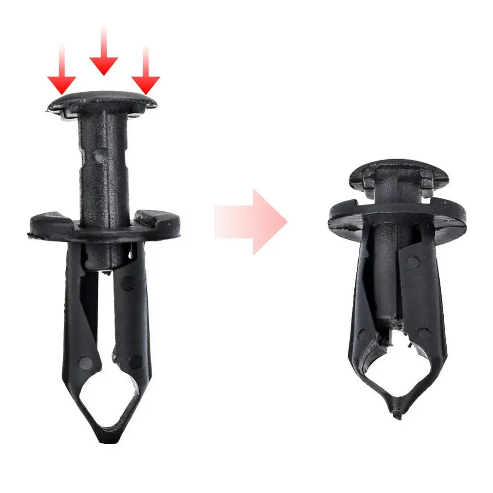 100pcs NEW ATV Retainer Clips Push Pin Splash Guard Body Panel - Foto 4