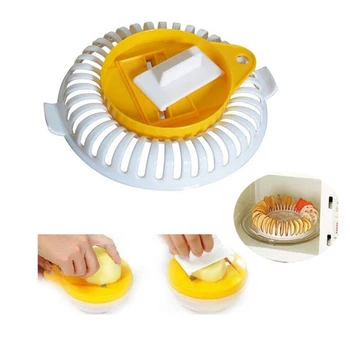 

Microwave Oven Potato Chips DIY Maker Apple Fruit Potato Crisp Chip Slicer Cooking Snack Maker Set Tray Household Kitchen Tool