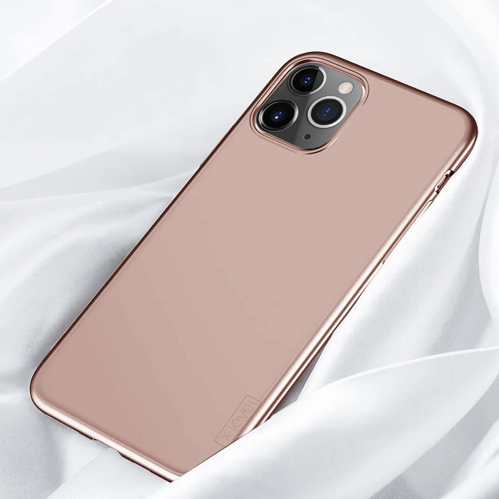 X-level Премиум легкий удобный противоударный чехол для iPhone 11 Pro Чехол Xr Xs Max X 8 Plus 7 Ультратонкий Мягкий матовый чехол - Цвет: Золотой