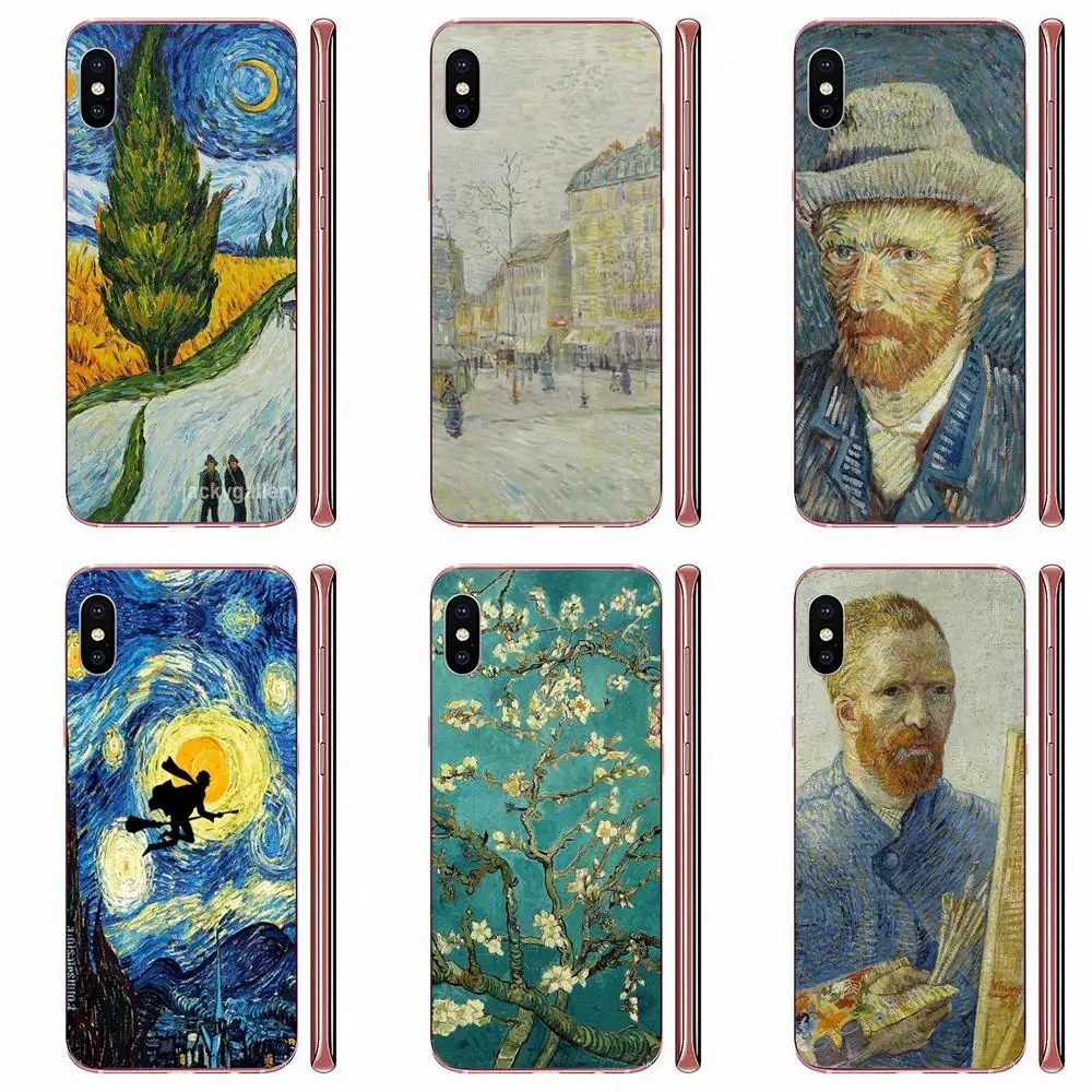 Мягкие прозрачные чехлы Lack Fashion Van Gogh Oil для Xiaomi Mi A1 A2 A3 CC9 CC9E 9T mi10 mi9 mi8 pro lite SE |
