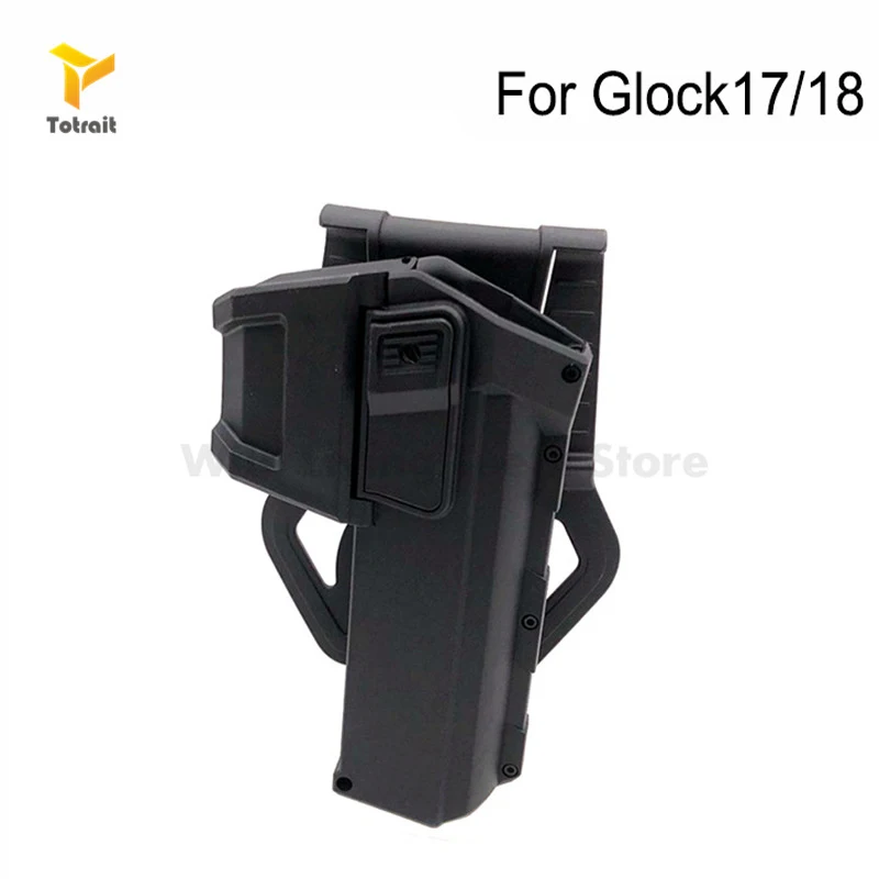 

Tactical Movable Pistol Airsoft Holsters for Glock 17 18 with Flashlight or Laser Mounted Holster Right Hand Waist Gun Holster