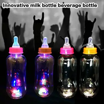 

Luminous Milk Bottle Beverage Bottle Environmentally Friendly Plastic Juice Bottle Cute Summer Water Bottle