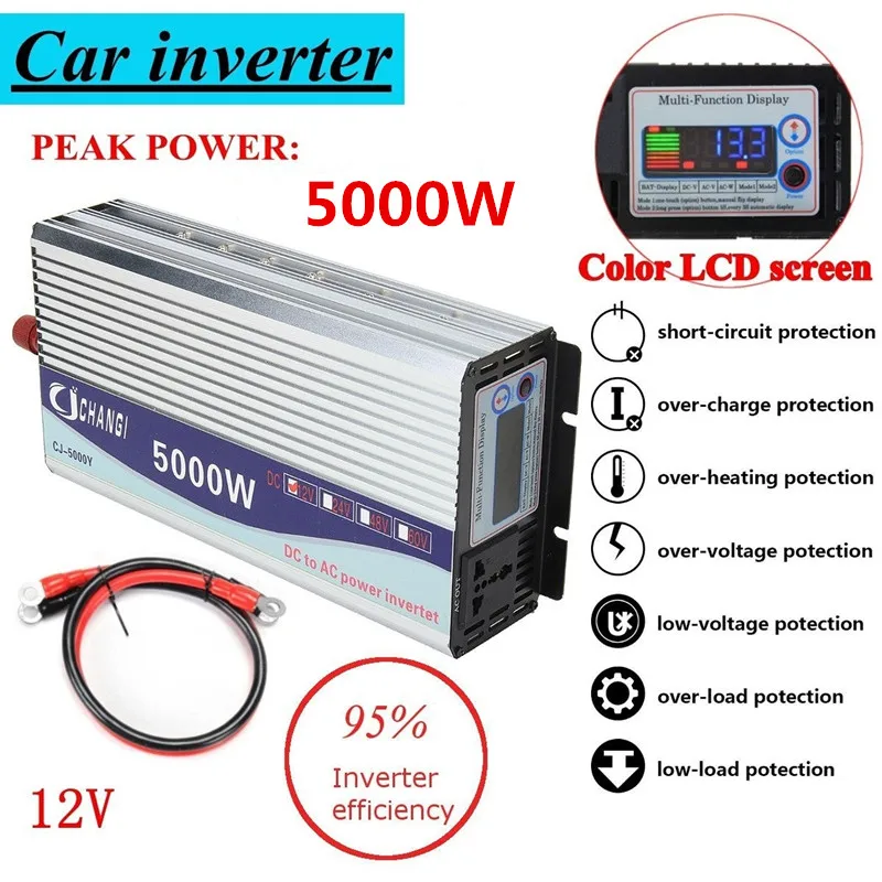 Inverter 12V/24V/48V 220V 5000W 10000W peak