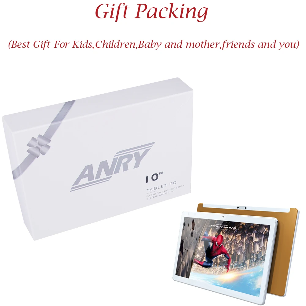 ANRY 2 In 1 android tablet 10 inch Tablet PC with SIM Card Slots Quad Core 1.5GHz 32GB ROM 2MP+5MP Dual Camera WiFi Bluetooth