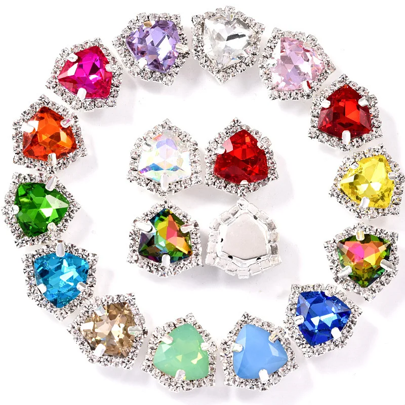 

David accessories 20pcs/lot 12mm Crystal Sew On Rhinestone With Claw Party Wedding Decoration DIY Bow Jewelry Maerial,20Yc7670