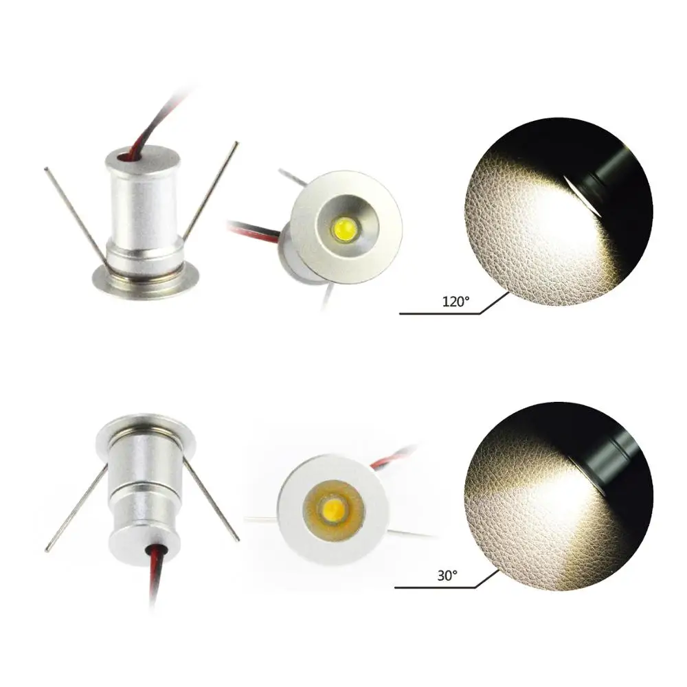 Мини светодиодный светильник 1 Вт IP65 водонепроницаемый шкаф Точечный светильник+ IP67 источник питания дисплей потолочный встраиваемый светильник ing с Драйвером