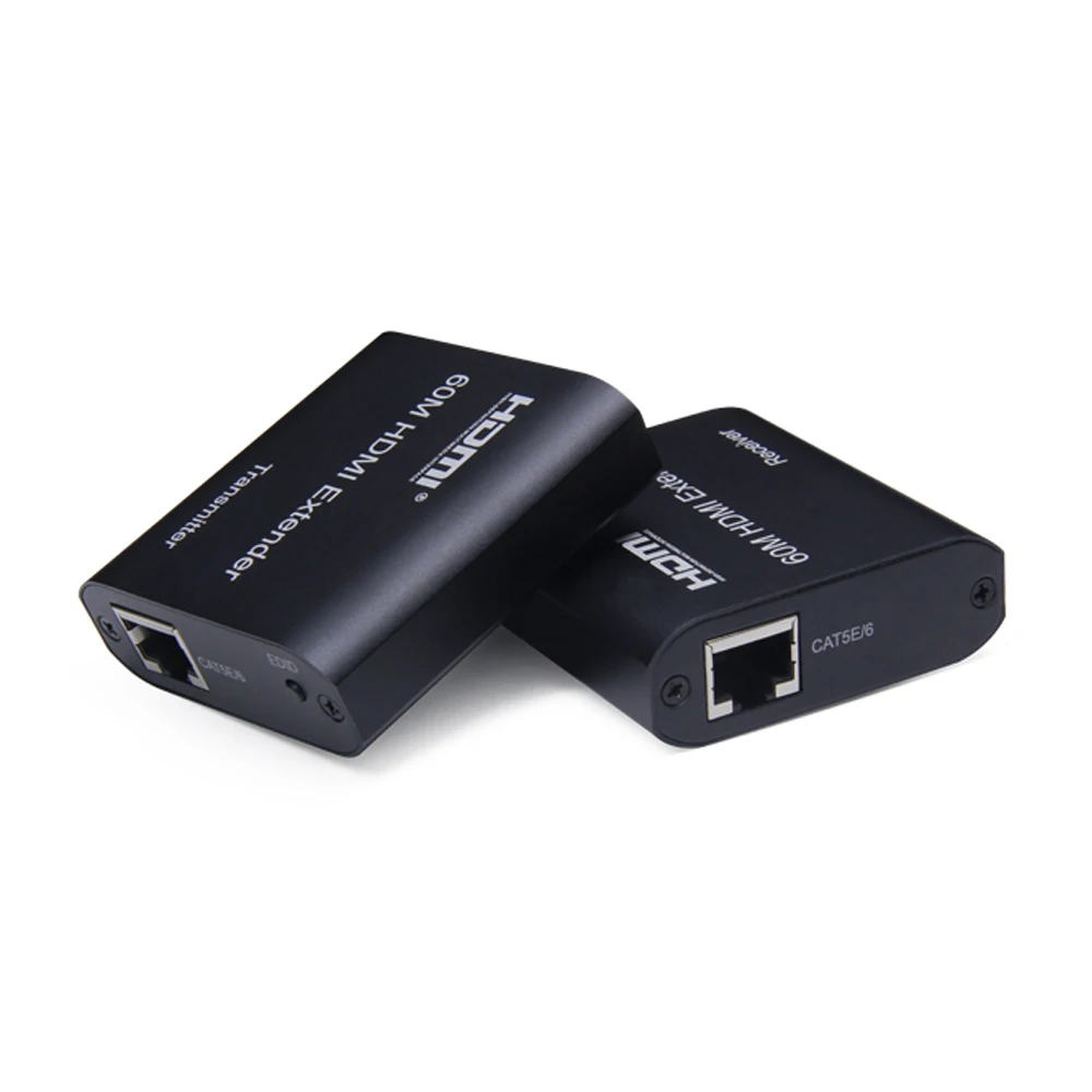 60 м HDMI удлинитель 1080p передатчик приемник по Cat 5e/6 RJ45 Ethernet с микро USB кабель