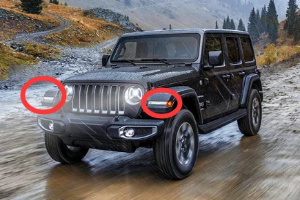 VLAND завод для автомобилей головной светильник для Wrangler задний фонарь светодиодный налобный фонарь с дневными ходовыми светильник и plug and play