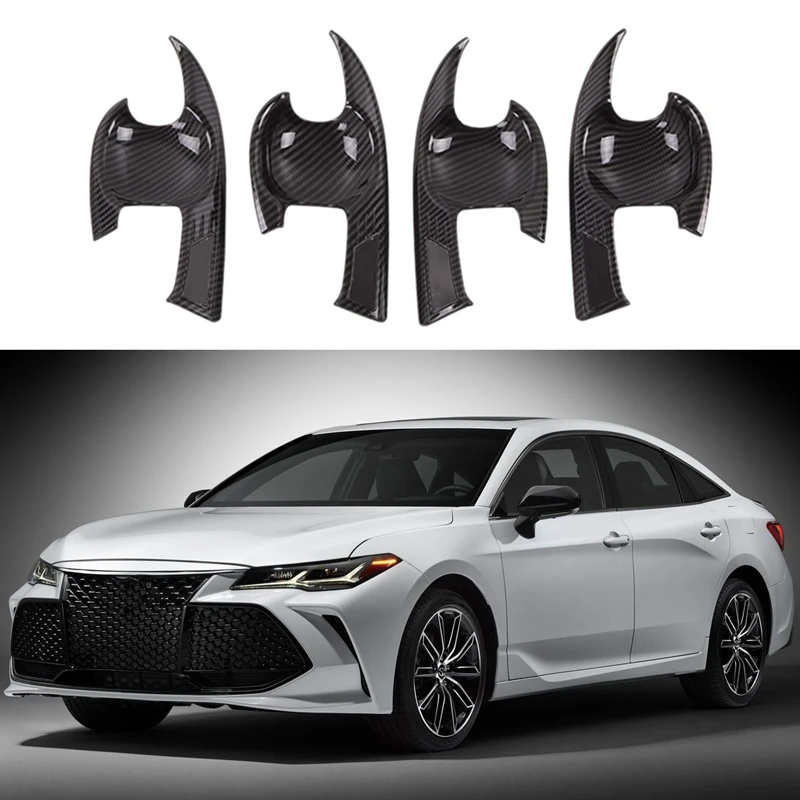 Для Toyota Avalon углеродное волокно боковая дверная ручка чаша рамка Крышка отделка 4 шт