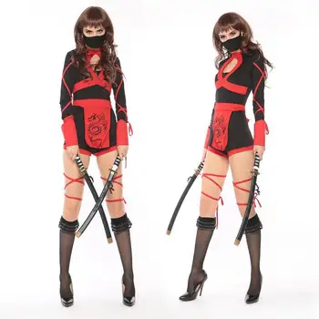 

Dancing Stage Costumes Couple Ninja Costume Men Halloween Party Stage Outfit Women Ninja Showsuits Sportswear