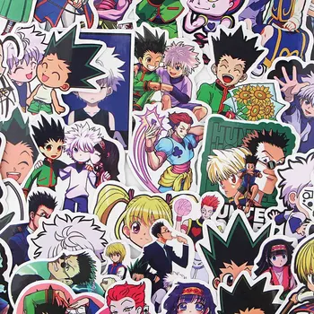 

37Pcs/Pack Cool Hunter x Hunter Anime Stickers Waterproof DIY Laptop Skateboard Luggage Cartoon Stickers Toy Decal For Children