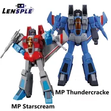 Figuras de acción de Transformers G1 KO MP52, MP-52, Starscream Thundercracker 2,0, nivel Maestro, versión mejorada, escala MP