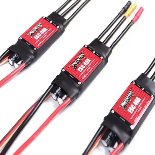 FMS Predator 40A 30A 20A бесщеточный ESC с 3A 2A Линейный BEC XT60 T Разъем для RC модели самолетов