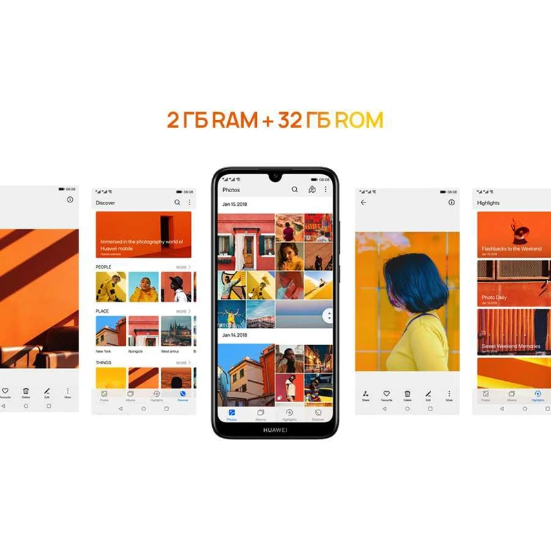 Смартфон Huawei Y6() 32Gb 2Gb черный модерн 3G 4G 2Sim 6.09" IPS 720x1560 And9.0 13Mpix 802.11