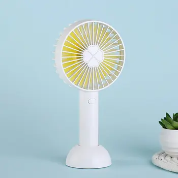 

Creative Lucky Grass Handheld USB Rechargeable Mini Portable Portable Student Big Wind Three Small Fan