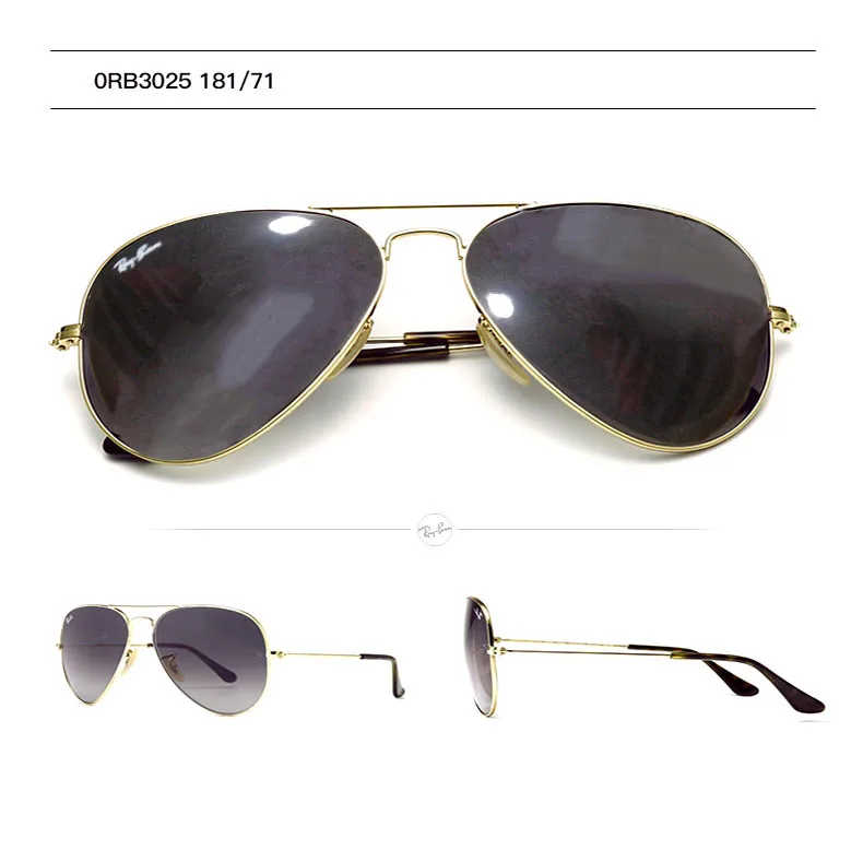 Авиатор Rayban RB3025 Солнцезащитные очки градиентные HD поляризованные мужские солнцезащитные очки Ray Ban RB3025