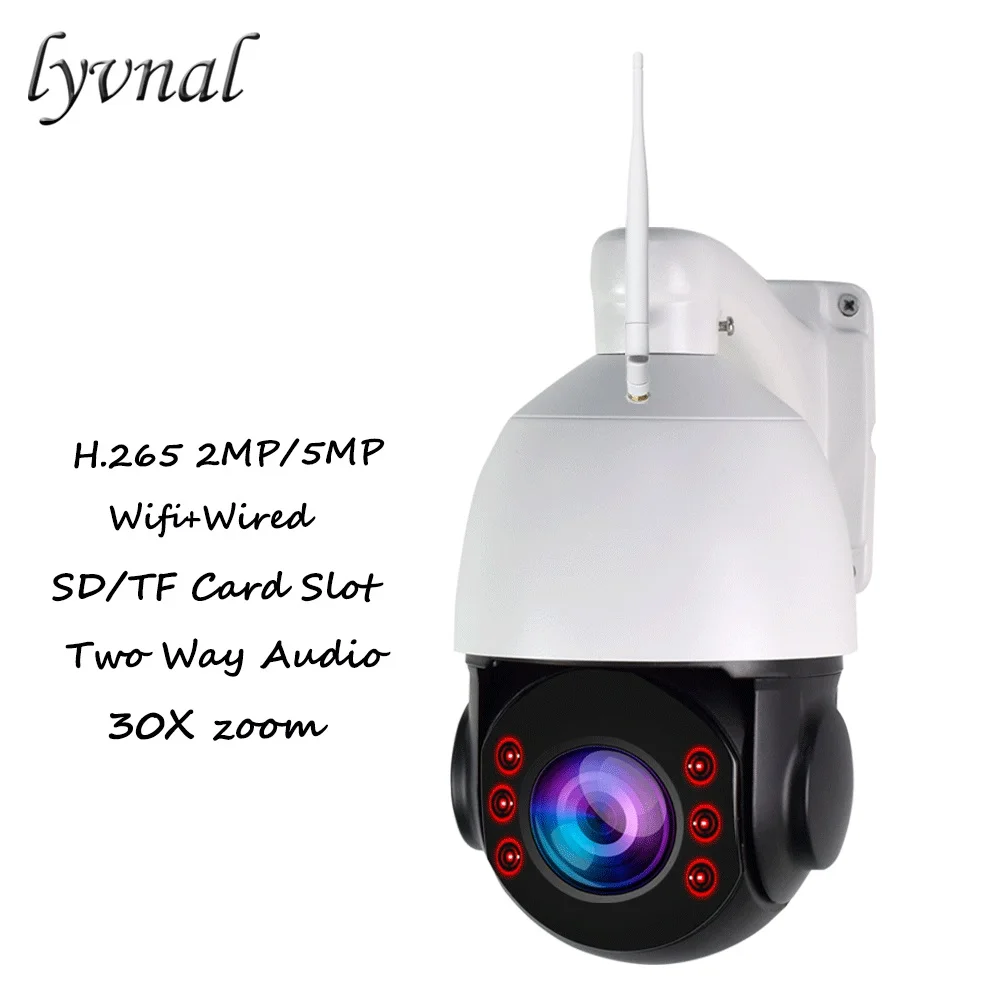 LYVNAL H.265 1080P WIFI камера 2MP 5MP Беспроводная PTZ IP Wifi скоростная купольная наружная 30X