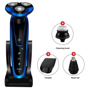 

Professional 3 In 1 Electric Shaver IPX7 Washable Rechargeable Shaver For Men Beard Trimmer Razor Electric Shaving Machine