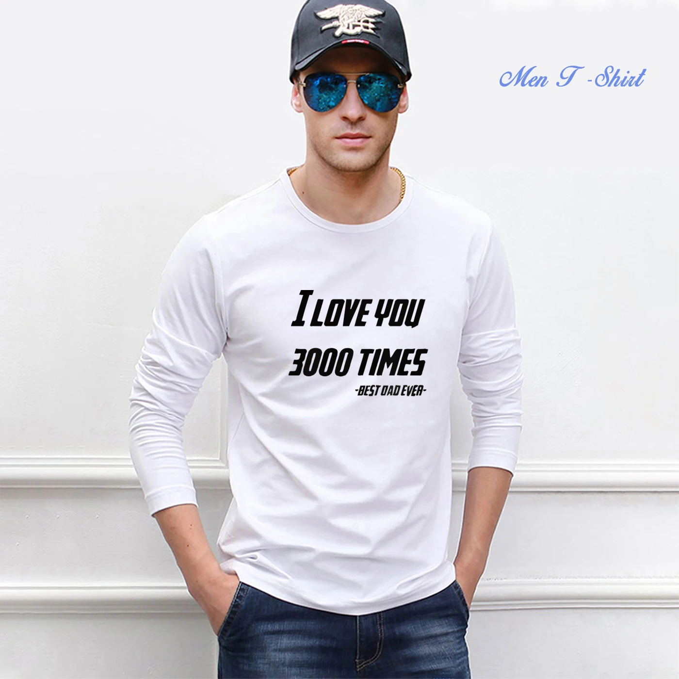Tony Stark I Love You 3000 Мстители 4 Movis рубашка новинка осень хлопок длинный рукав футболки мужские повседневные брендовые футболки S-XXL