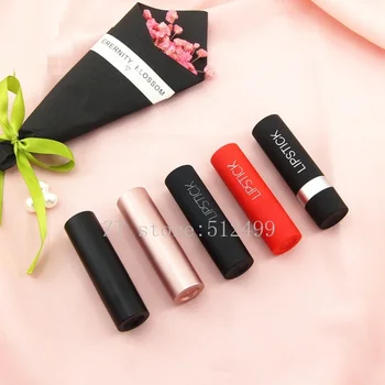 

10/30/50pcs Rose Gold Matte Black Red Round Silver Circle 12.1mm Empty Lipstick Tube Lip Balm Bottle Cosmetic Shell Packaging