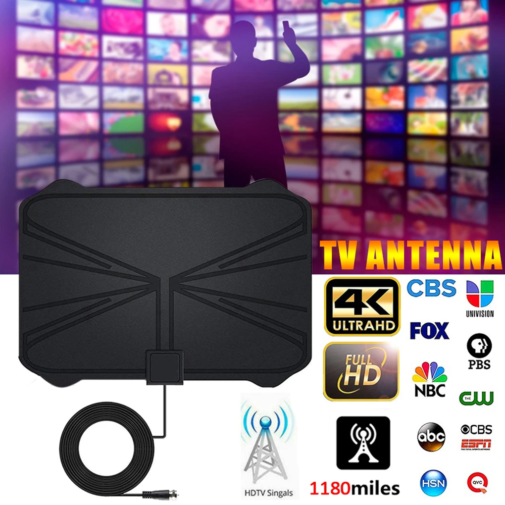 4K цифровое HDTV антенна на внутреннюю усиленную антенну диапазон 1180 миль HD1080P DVB-T2