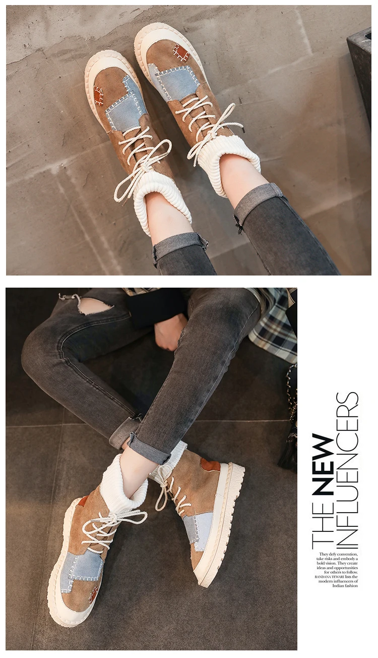 Новые осенне-зимние ботинки в стиле ретро; женская обувь; серые ботильоны на плоской подошве; ботинки со шнуровкой; Дизайнерские повседневные кроссовки; большие размеры 43