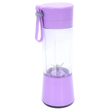 

New 380Ml Usb Rechargeable Blender Mixer 6 Blades Juicer Bottle Cup Juice Citrus Lemon Vegetables Fruit Smoothie Squeezers Reame