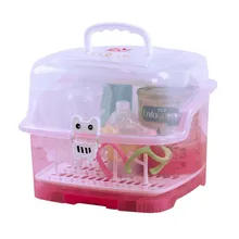 Детская Бутылочка сушильные стеллажи для выставки товаров для кормления детей грудного возраста чашки полка-сушилка для посуды соски-пустышки держатель сушилка крылом Хранение Полка для сосок для малышей