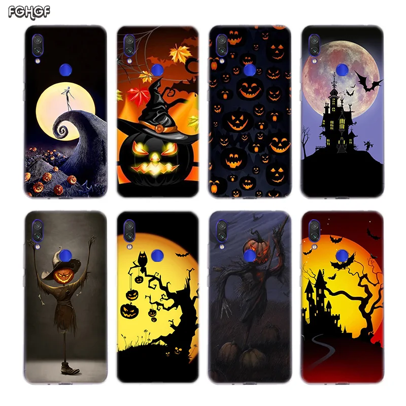 Happy Halloween Silicone Case For Xiaomi Redmi Note 7 6 Pro 5 4 4X K20 7A Y3 S2 5A 6A Xiomi Mi A3 CC9 CC9E F1 9T 9 SE 8 A2 lite |