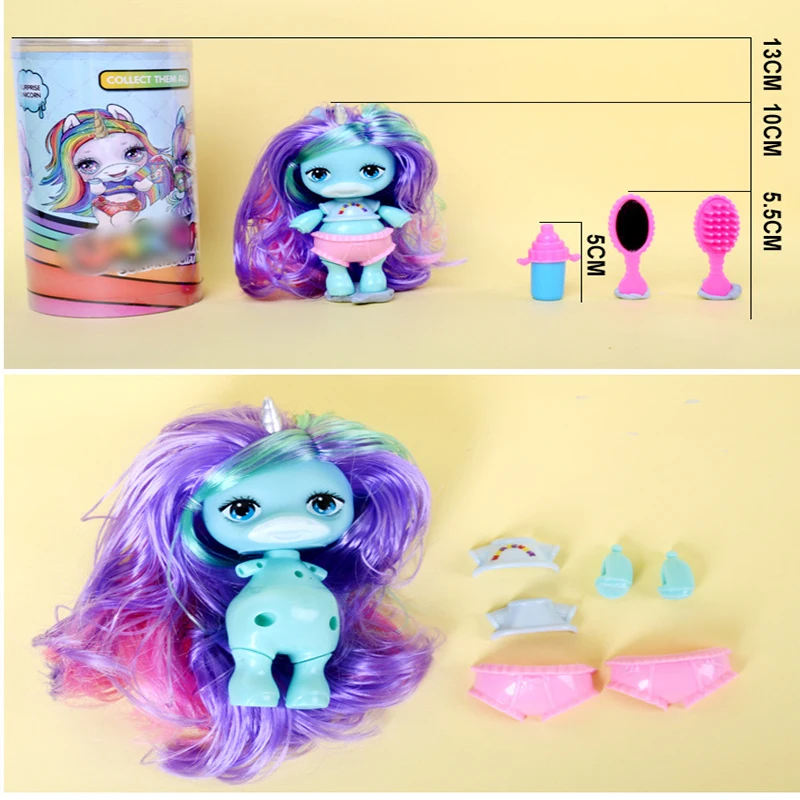 Original Baby Reborn Unicorn Doll Figure Toy Surprise Poopsies Silcone Sex BJD Dolls Toy
