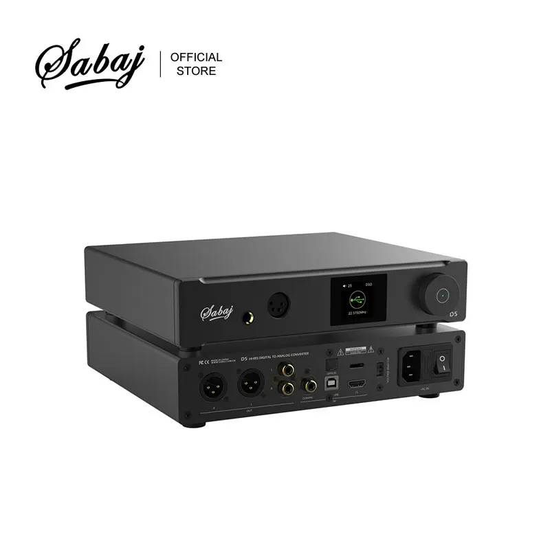 Get  Sabaj D5 Audio DAC ESS9038PRO Heaphone amplifier Support DOP and Native DSD USB Optical Coaxial I2S