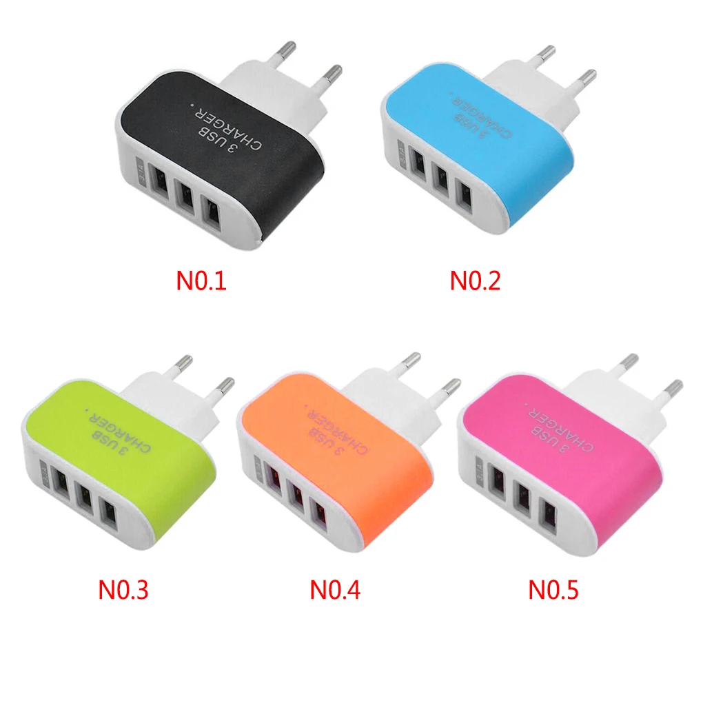 3 порта, тройной USB порт, настенное зарядное устройство для дома и путешествий, адаптер переменного тока, штепсельная вилка европейского стандарта, зарядное устройство для мобильного телефона, Прямая поставка