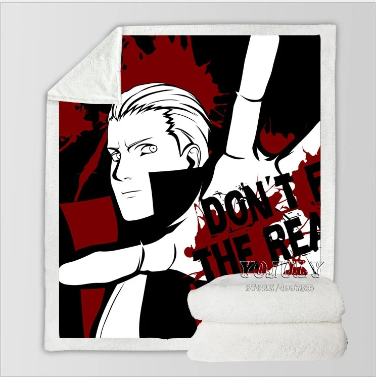 YOJULY Uzumaki Naruto Harajuku Kids Adult 3D printed blanket Cartoon Couch Quilt Cover Travel Bedding factory outlet store K09 - Цвет: 4