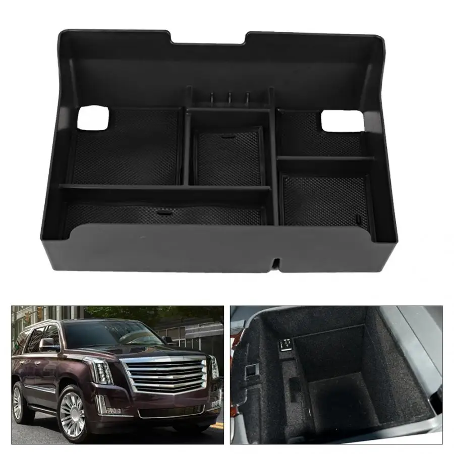 Car Center Console Organizer Armrest Storage Box Tray Fit for Cadillac Escalade