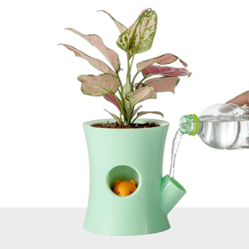 

Creative Cartoon Self-absorbent Plastic Flower Pot Lazy Auto Watering Flowerpot For Indoor Garden Plants Watering Equipment