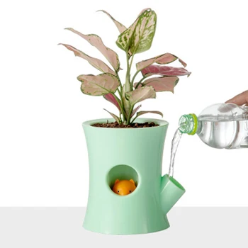 

Creative Cartoon Self-absorbent Plastic Flower Pot Lazy Auto Watering Flowerpot For Indoor Garden Plants Watering Equipment