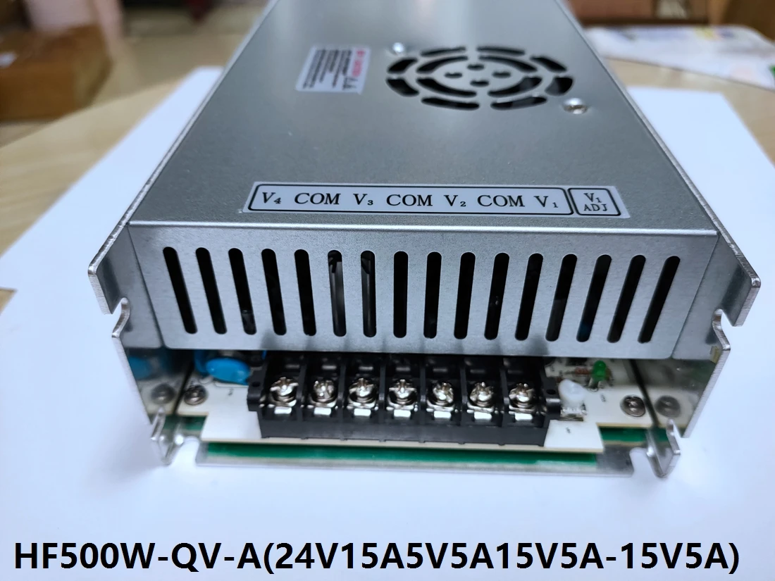 새로운 Hengfu HF500W-QV-A(24V 15A 15V 5A-15V 5A 5V5A) 스위칭 전원 충전기 3-in-1 레이저 전원