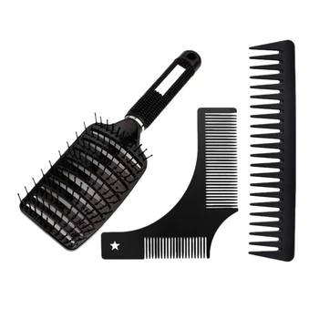 

Meniscus Smooth Hair Comb ,Large Curved Comb,Stainless Steel Beard Comb,Hair Comb 3 Piece Set for Men Oil Comb