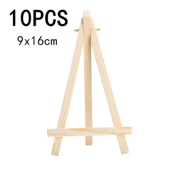 

10pcs 9*16cm Mini Wooden Easel Stands Table Card Stand Holder Small Picture Display Stand for Home Party Wedding Decoration