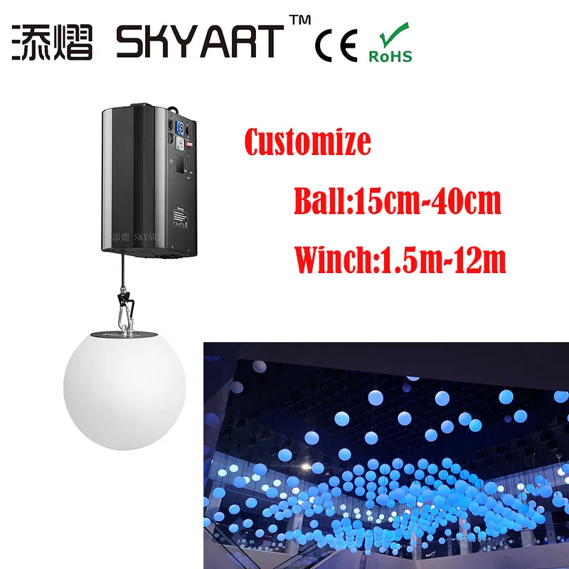 2020 Рождество DMX 3D led шар светильник трубка Dmx лебедка ing Sphere лифтинг