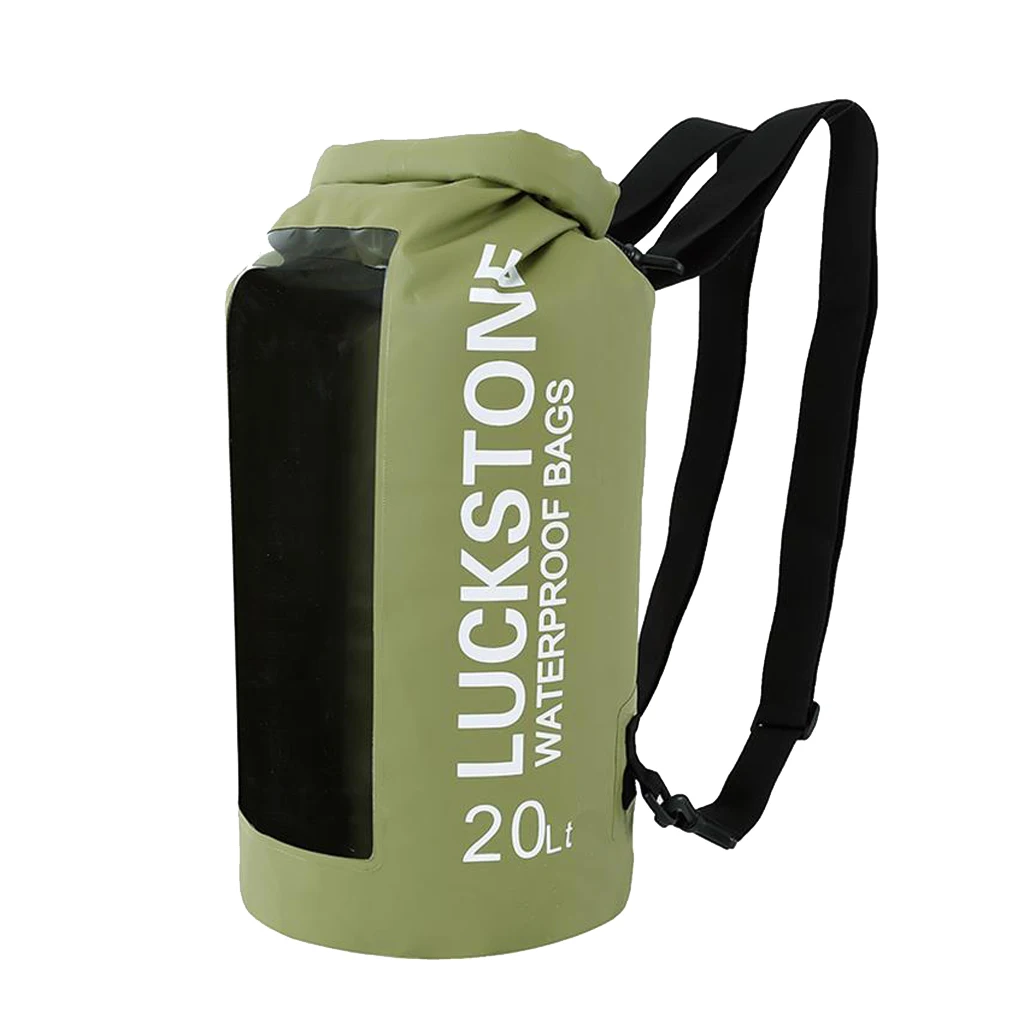 Green 20L водонепроницаемый рюкзак для пляжа, каякинга, каноэ, рыбалки, кемпинга, мужчин, женщин, водных видов спорта, экипировка, мужские сумки - Цвет: Green