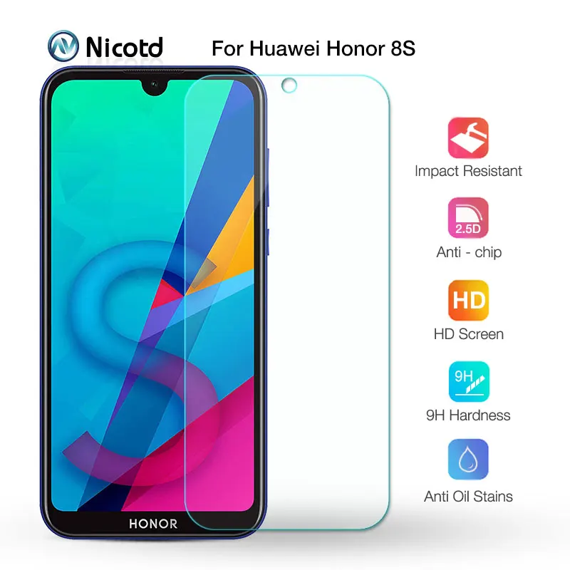 Закаленное стекло NicoTD 9H для huawei honor 8S Защита экрана Huawei Honor 8s Защитная пленка KSE-LX9
