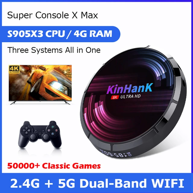 Retro Video Game Consoles Super Console X Max 4K HD Wifi With 50000+ Games  For PS1/PSP/N64/SS Game Player TV Box - AliExpress