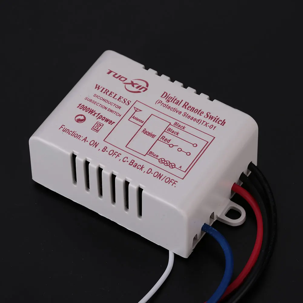 Wireless Switch Box Remote Control 1 Channel Digital New Splitter Way Wall 1-Channel Home Lamp 1 Channel Switch Splitter 110V