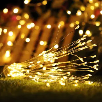

Sale Copper Wire Strip String Lights Firework LED Lights Waterproof Wedding Party Decoration LED Fairy Light For Christmas D30