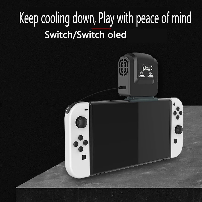 Ventilador de refrigeración para interruptor NS, Base de radiador de bombeo Turbo externo, disipador de calor, pantalla de temperatura para Nintendo Switch OLED