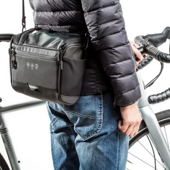 

Bicycle Bag, Waterproof Multipurpose Bicycles Storage Bag Shoulder Bag Backpack, Black
