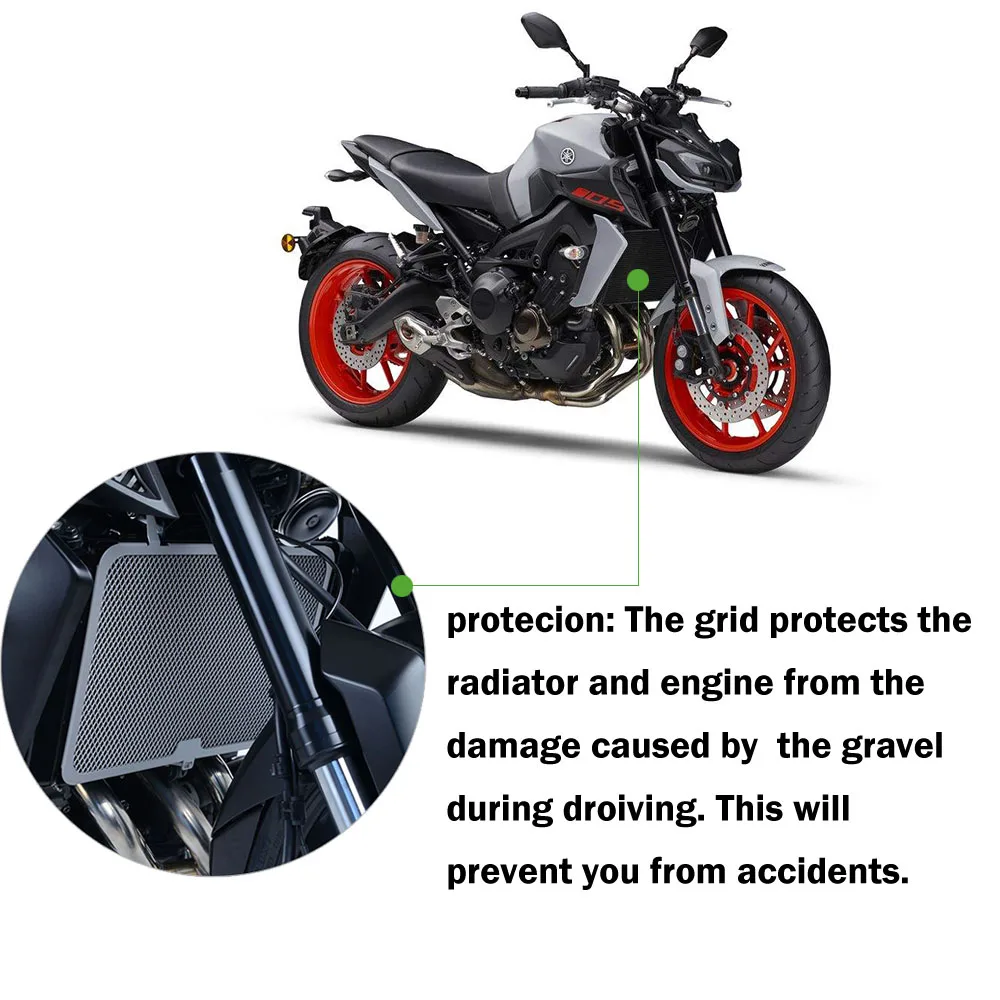 Защита для радиатора мотоцикла защитная крышка Yamaha MT 09 MT09 Sport Tracker Street Rally XSR900 FZ09 FZ
